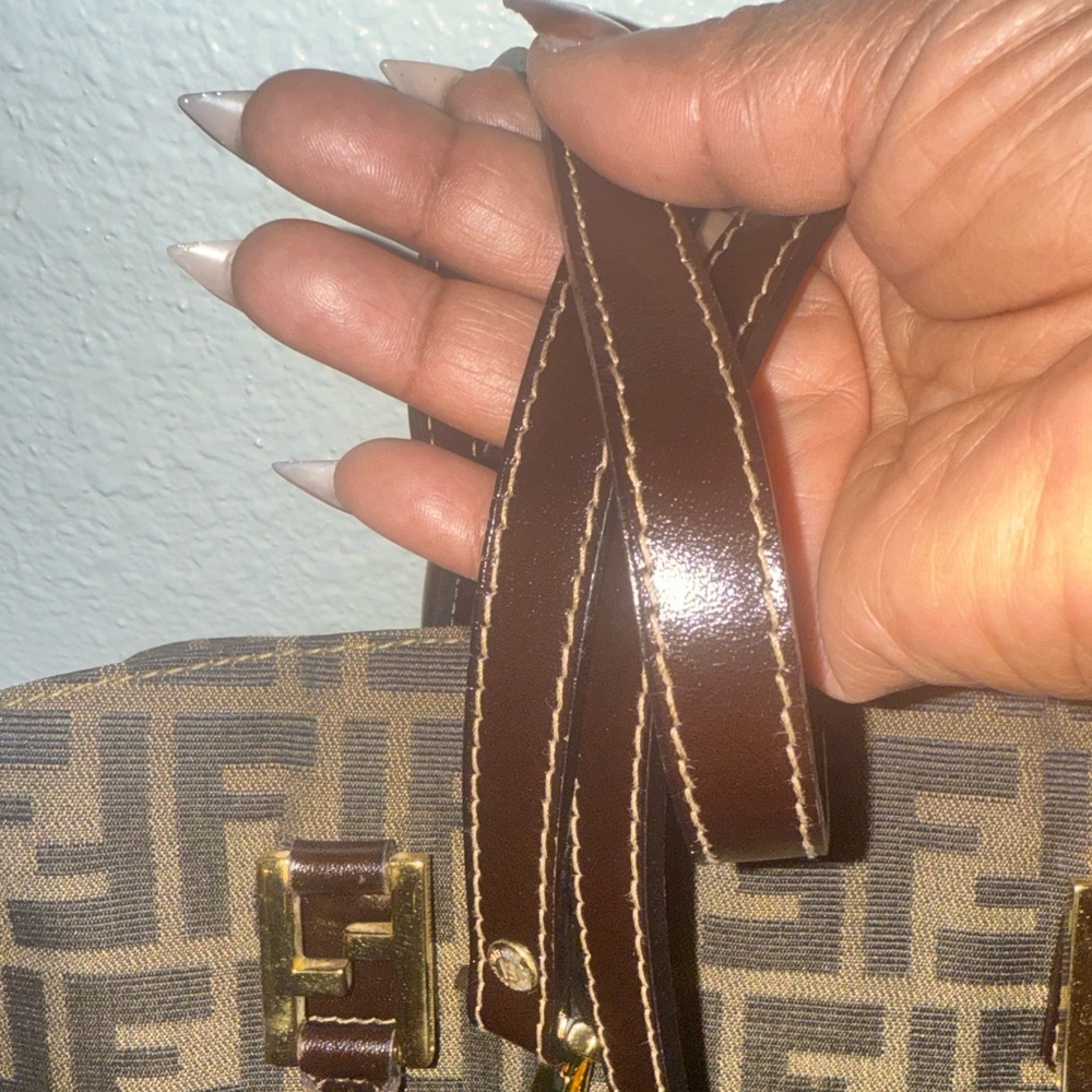 AUTHENTIC FENDI Logo Zucca  Shoulder/Crossbody Bag w/Removable Strap - Picture 15 of 17